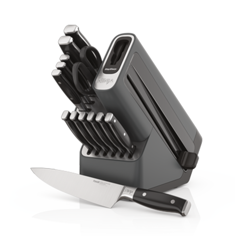 Set cuțite Foodi StaySharp K32014 cu ascuțitor integrat, 14 piese