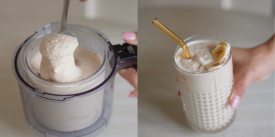 Banana Protein Milkshake la Ninja CREAMi by Lavinia Farc