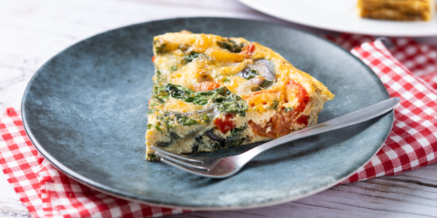 Quiche cu spanac și cheddar și cartofi la multicookerul Combi 11in1