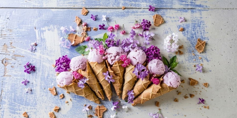 Înghețată de liliac la CREAMi