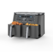 Airfryer Foodi Pro DualZone DZ400, 9.5 L, 6 functii, gri Ninja