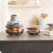 Airfryer portabil CRISPi 4 în 1 FN101, 1700W, 3.8L/1.4L, recipient sticlă, crem Ninja