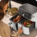 Airfryer DualZone DZ901, 2470W, 9.5L, 6 funcții de gătit, alb Ninja