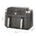 Airfryer DualZone DZ901, 2470W, 9.5L, 6 funcții de gătit, gri Ninja