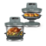 Airfryer CRISPi PRO XL, 7 în 1 AS101EUGY, 2050W, 5.7L/2.3L, recipient sticlă, gri Ninja